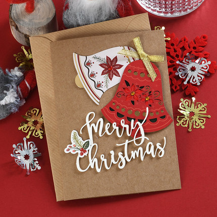 2pcs-Christmas-Greeting-Card-Kraft-Paper-Layering-Laser-Cut-Handmade-Christmas-Card