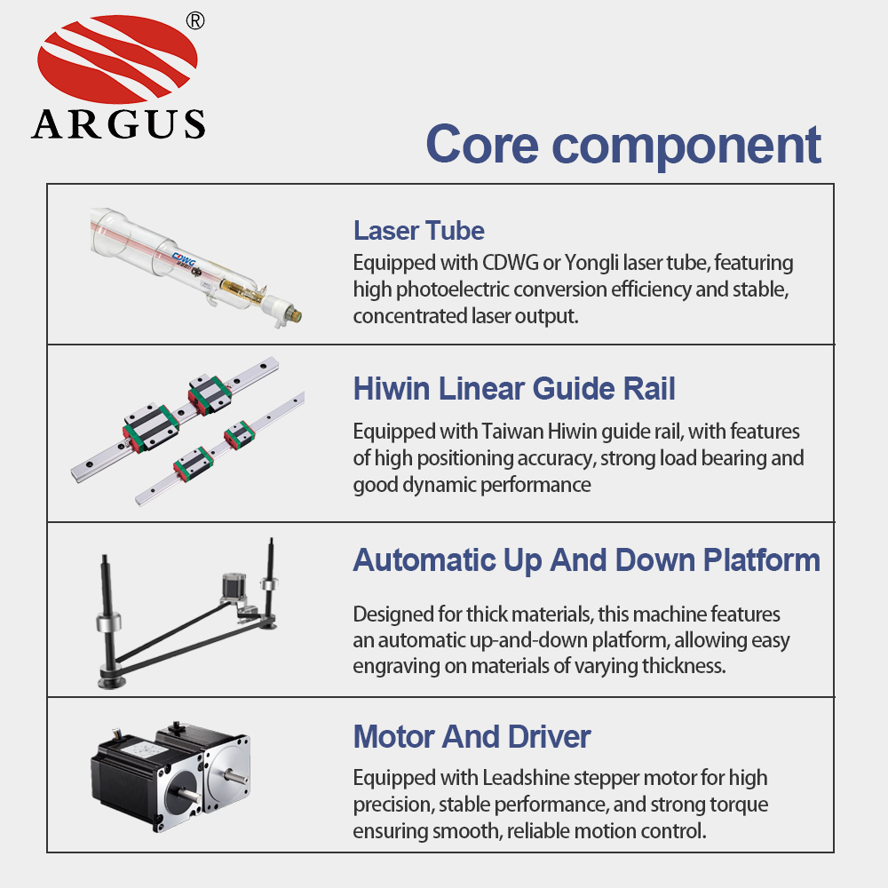 ARGUS CO2 Laser Cutting Machine 1390 Laser Acrylic Wood MDF Leather Engraving Laser 100/130/150W