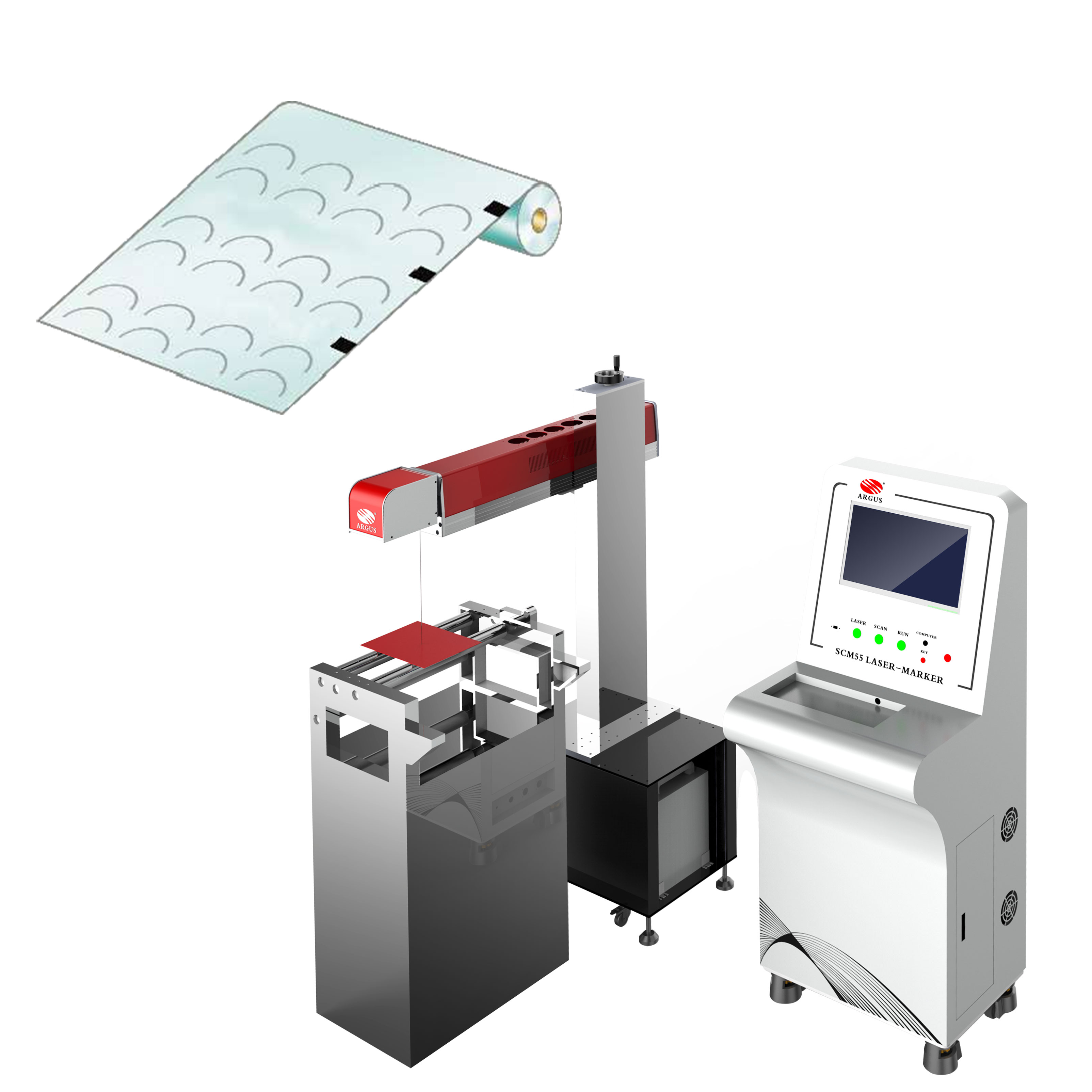 Sunic Single Head Shrink Label Easy Tearing Line High Speed Marking Machine for Thin Film Soft Package Laser Drilling