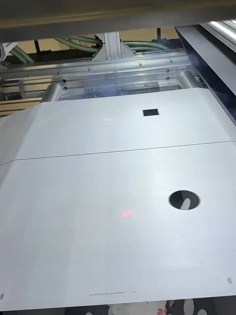 Irregular pattern laser opening windowing process