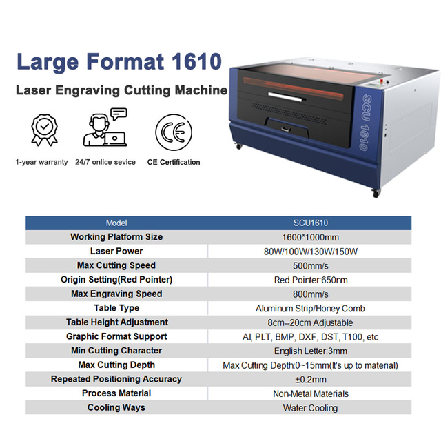 ARGUS 100W CO2 Laser Engraver Cutting Machine With Working Area 1600×1000mm And Auto Focus