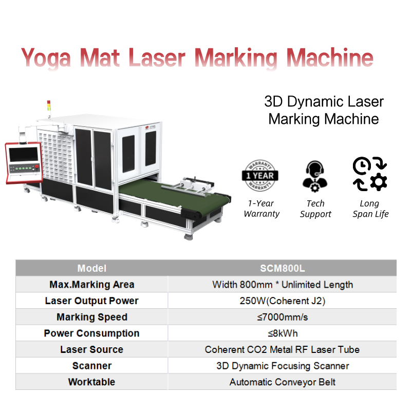 Sunic Digital Control System with Computer Yoga Mat Laser Marking Machine SCM800L