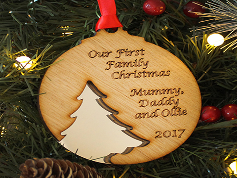 CHRISTMAS HOME DECORATION WITH LASER ENGRAVING 
