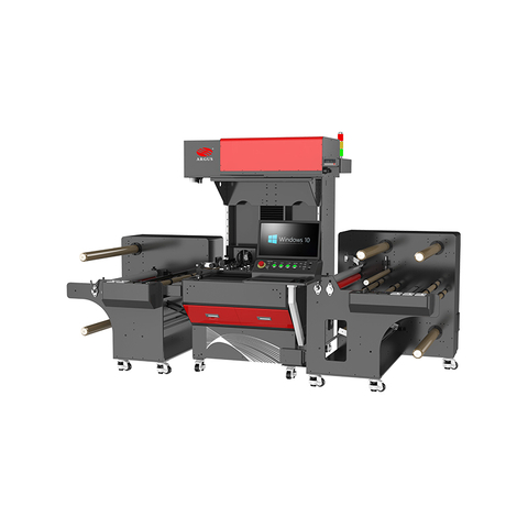 ARGUS Fully Automatic Roll-to-roll Heat Transfer Vinyl Cutting Laser Marking Machine SCM2000 Feeding Loading And Unloading