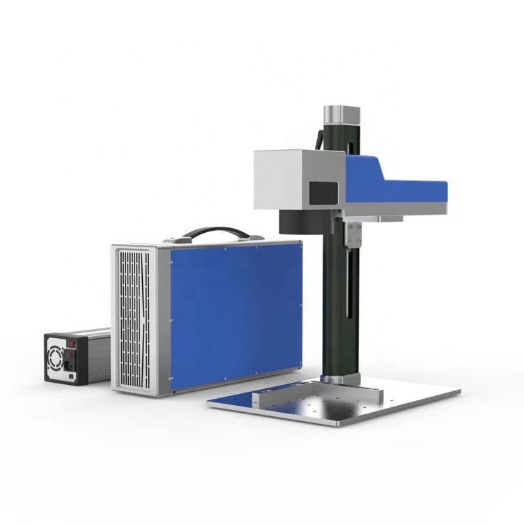 SUNIC Mini Size 3D Fiber Laser Marking Machine Splitting Type Portable Small Blue And White Fiber Laser