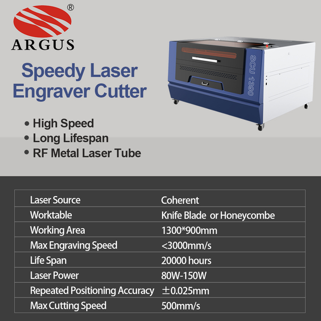 ARGUS 100W 1390 CNC CO2 Laser Cutting Machine Enngraver Laser Machine CO2 Laser Engraver 