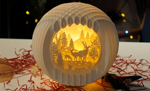 3D Paper Cards Light Box