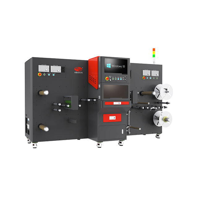 ARGUS Fully automatic roll-to-roll Narrow material Heat Transfer Vinyl Laser Cutting Machine SCM2000 feeding loading and unloading Small format