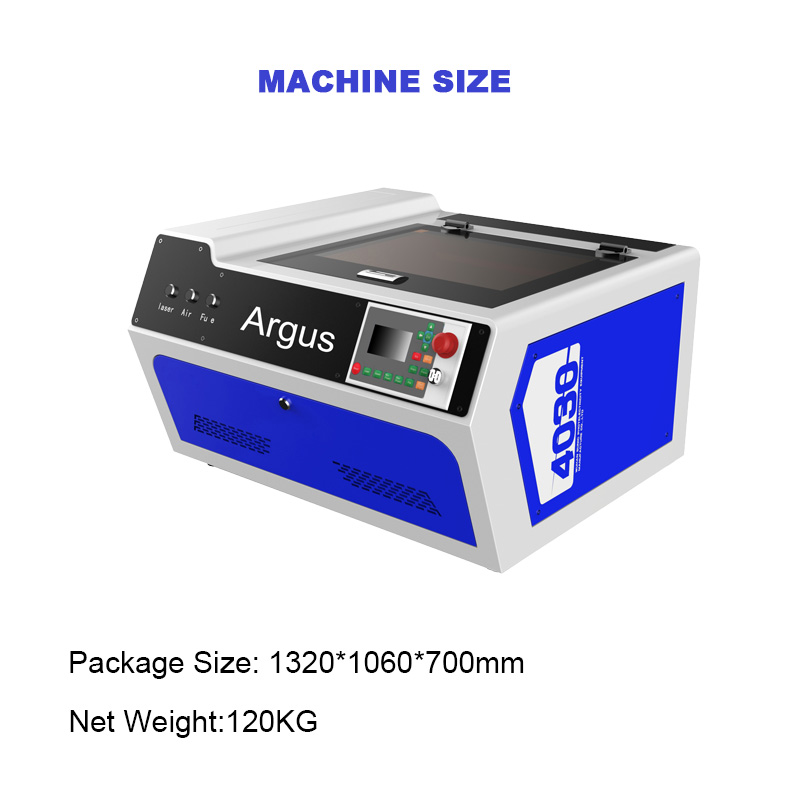  ARGUS Easy use Co2 Laser Engraving Machine for Wood MDF Leather Paper RF metal tube 30w mini Laser Engraver Machine 400*300mm