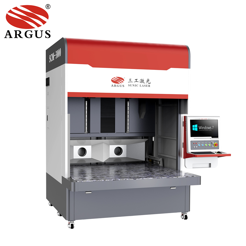 ARGUS Large Format Denim Cloth/Leather Carving CO2 Laser Engraving Machine with 1500*1500mm Marking Area