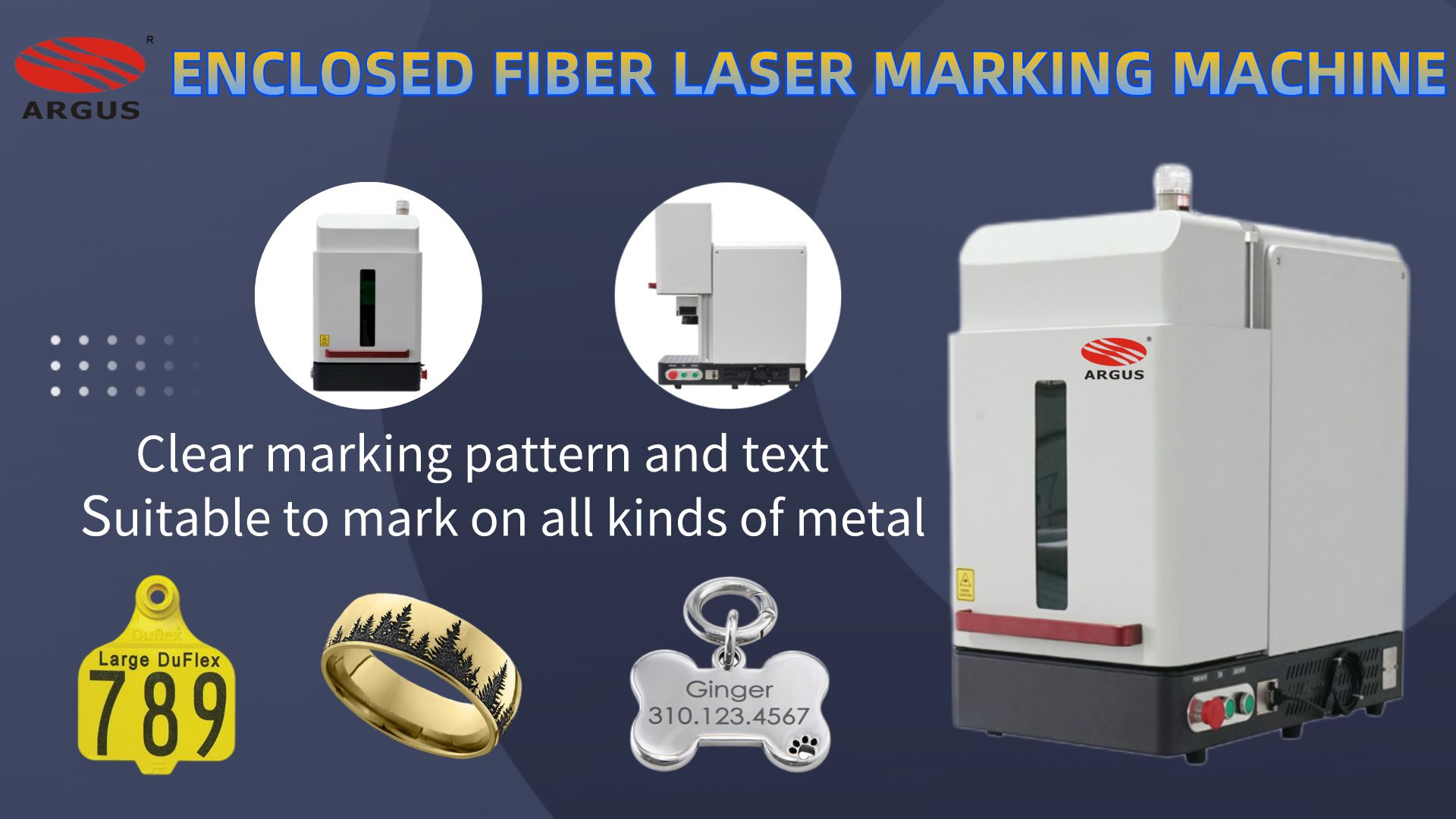 SUNIC Mini Enclosed Metal Fiber Laser Marking Engraving Machine