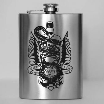 metal flagon laser marking