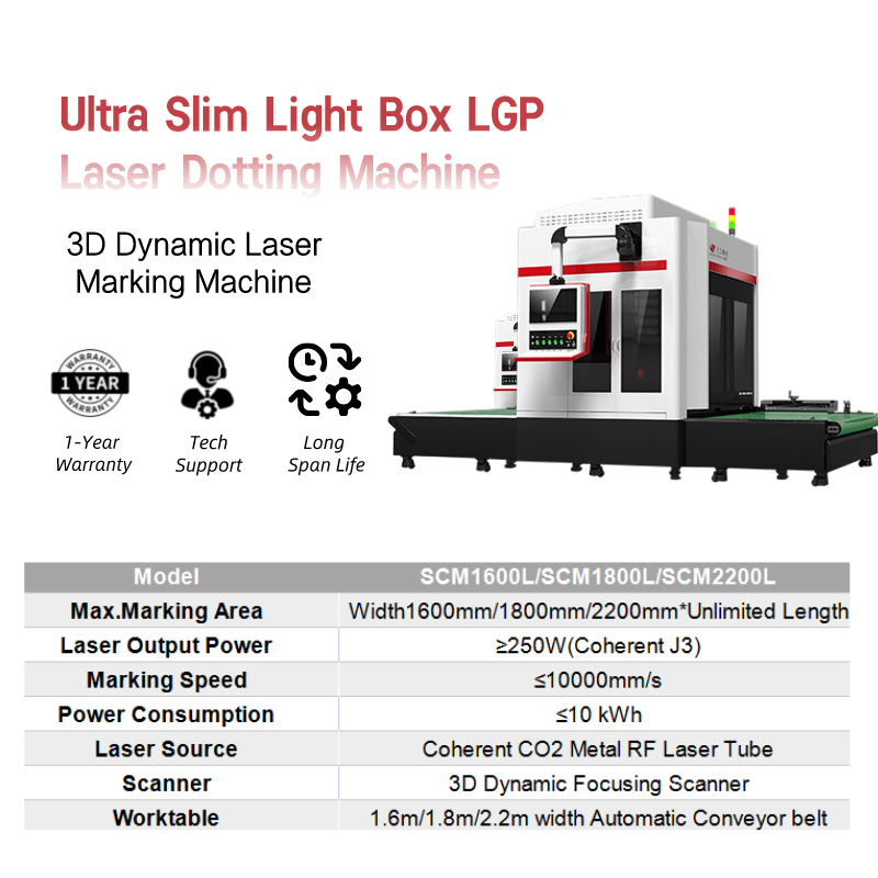 ARGUS Automatic SCM2200L Large Format TV/Backlight Ultra Slim Light Box LGP Laser Dotting Machine Laser Co2 Marking Machine For LED Light Panel