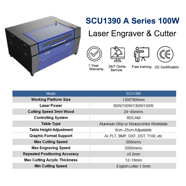 ARGUS 100W CO2 Engraver Cutting Machine with working area 51"X35" Laser Cutting Machine 