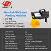 ARGUS 5W UV Marker Printer Handheld Laser Marking Machine for Sunglass Ceramic Plastic Laser Engraving Printing