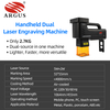 ARGUS Mini 2.7KG Handheld Dual Light Laser Engraver for Ceramic Metal Laser Marking Machine Touchsreen