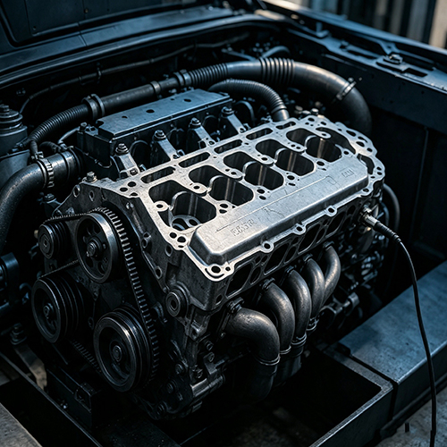 laser marking on engines