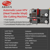 ARGUS Fully automatic roll-to-roll Narrow material Heat Transfer Vinyl Laser Cutting Machine SCM2000 feeding loading and unloading Small format