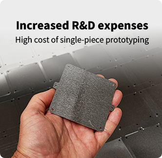 Increased R&D expenses- High cost of single-piece prototyping
