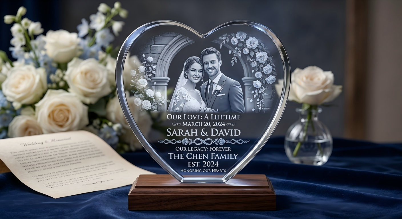 Custom 3D Photo Crystal Engraving